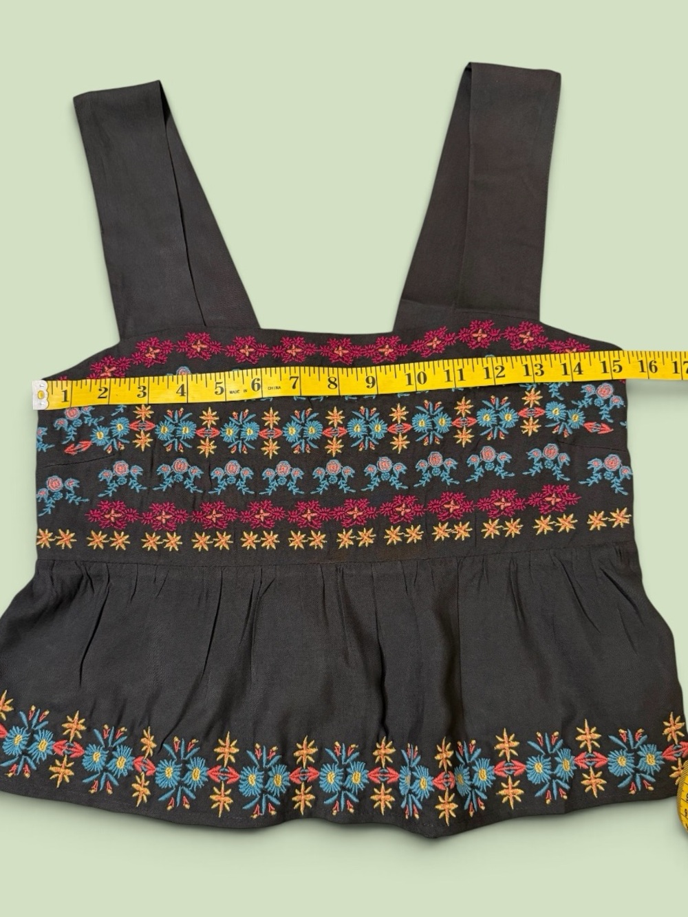 Natural Life Embroidered Boho Tank Top | Size Small - Picture 6 of 8